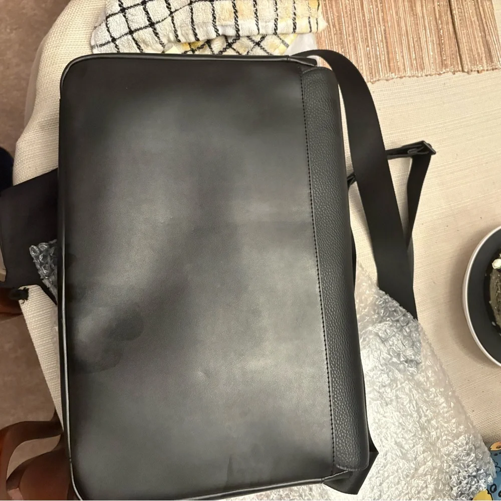 Michael‎ Kors Black Messenger Bag with Pebbled Texture